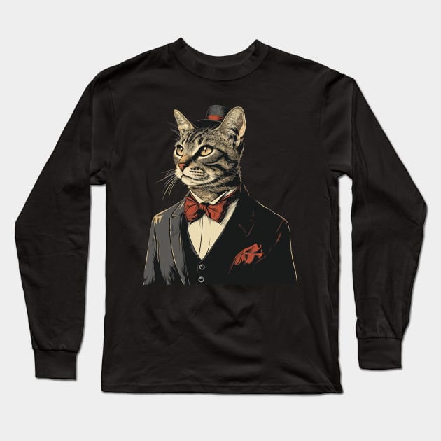 mr cat Long Sleeve T-Shirt by dubcarnage